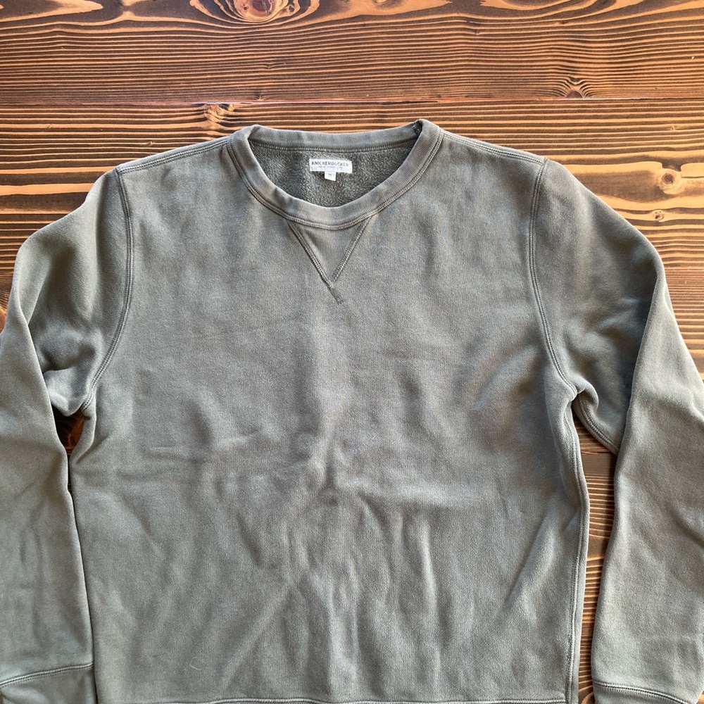 Classic Olive Crewneck Sweater